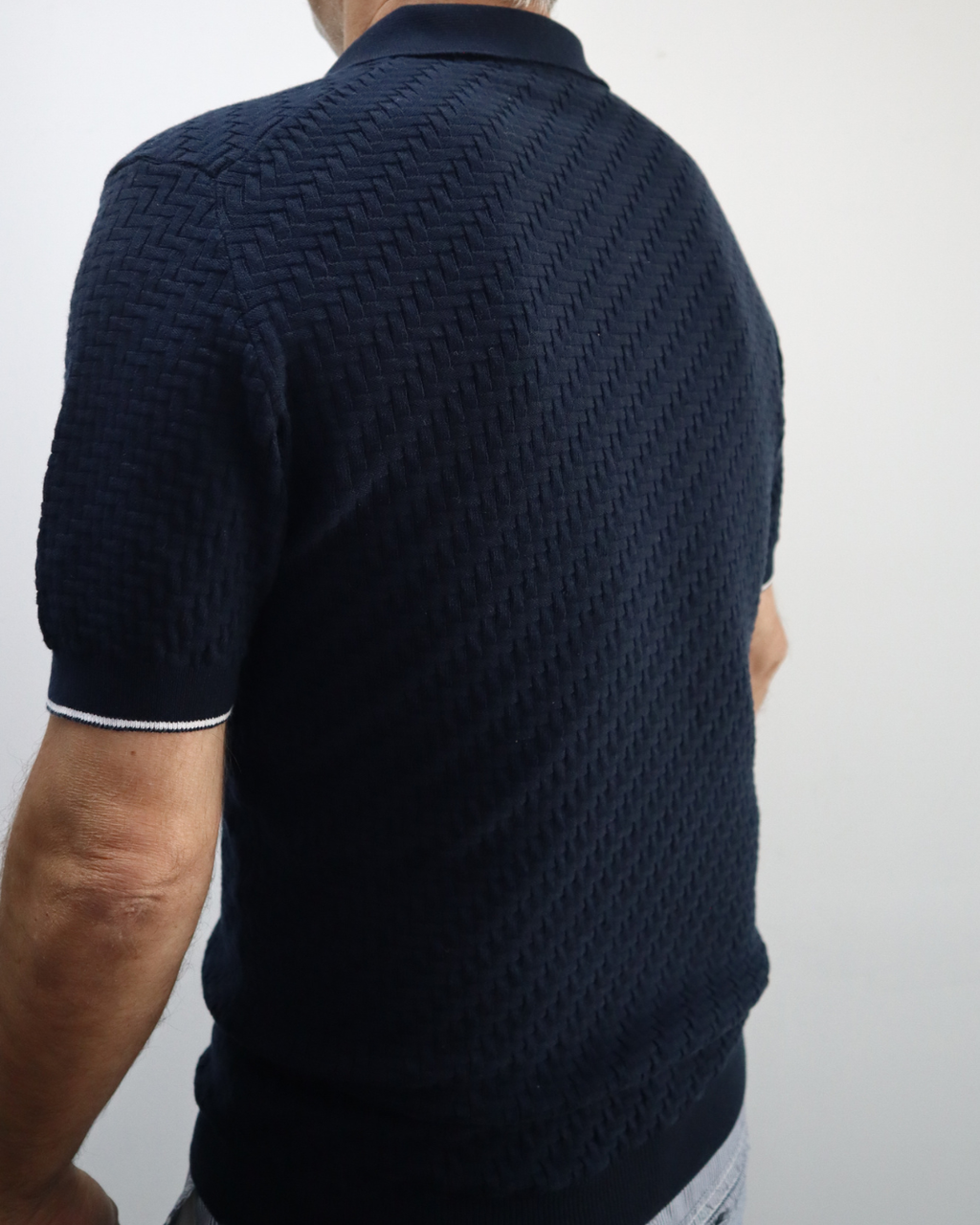 Polo Knit short sleeve 100% Cotton - Blue