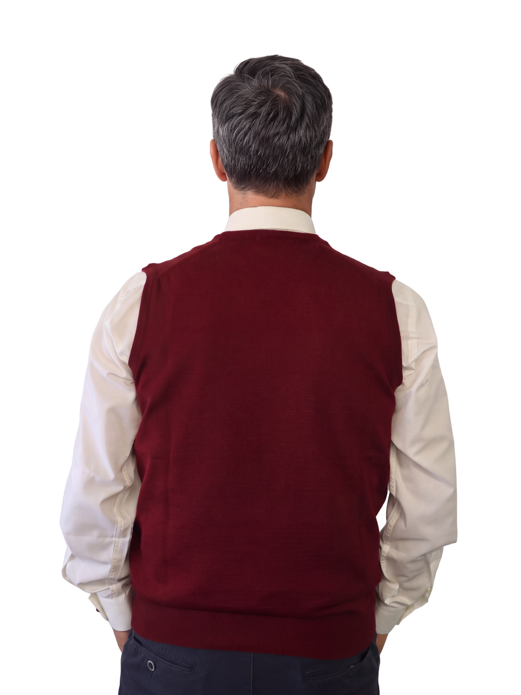 Πλεκτή Καζάκα  με Λαιμόκοψη V 50% merinos 50%pac