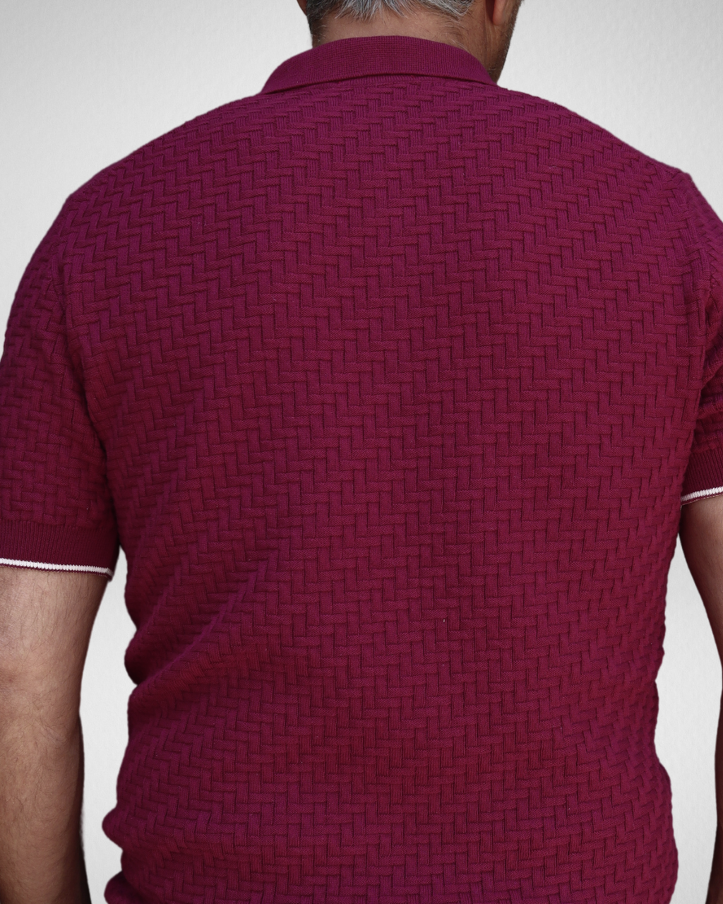 Πόλο Πλεκτό με κοντό μανίκι 100% Cotton -Βατόμουρο