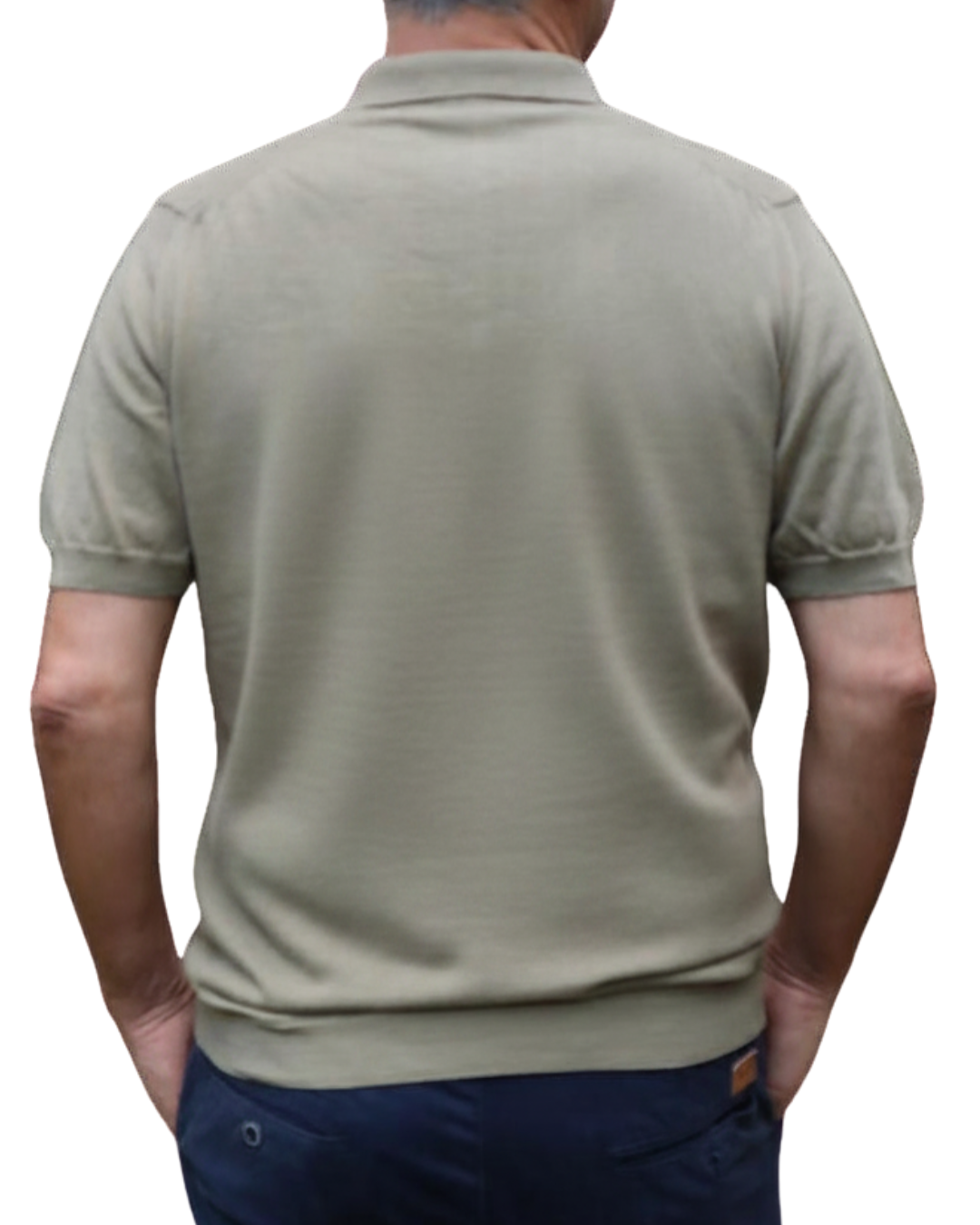 Πόλο Πλεκτό με κοντό μανίκι 100% Cotton -Λαδί