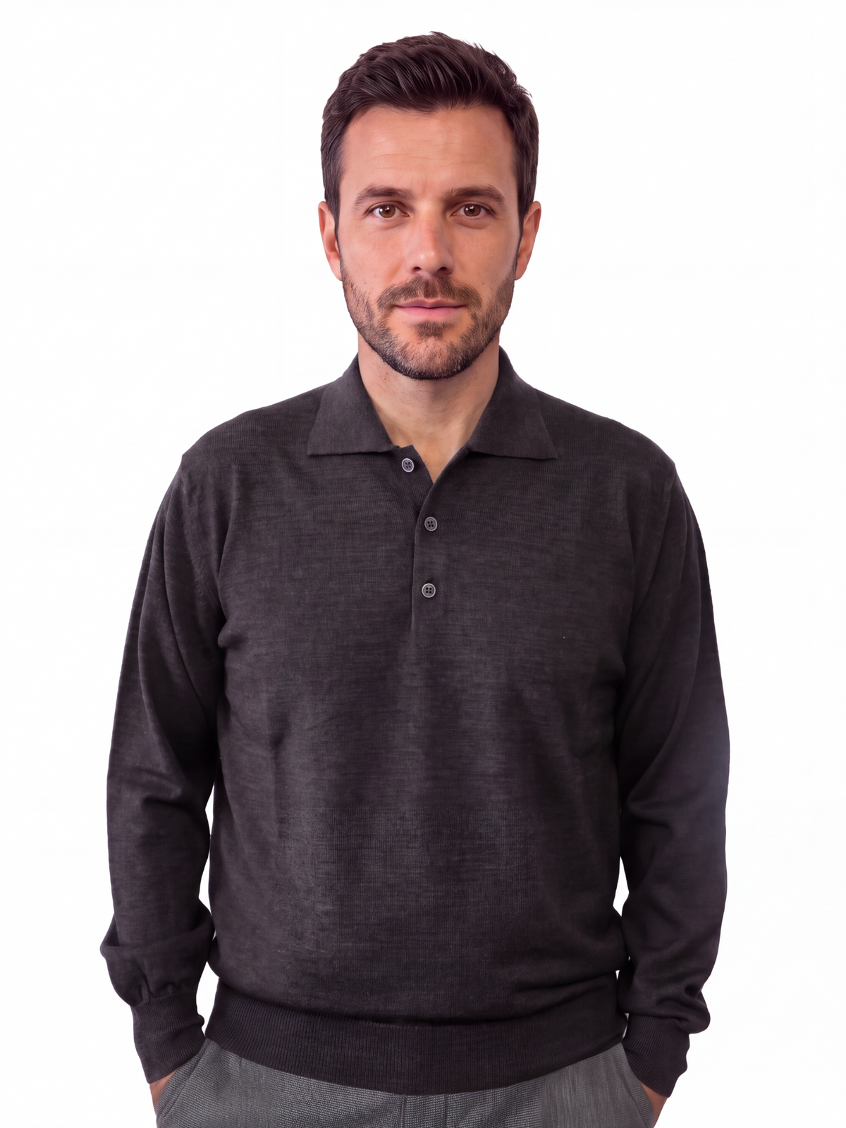 Πλεκτό Πουλόβερ Polo – 50% Merino Wool-50%PAC