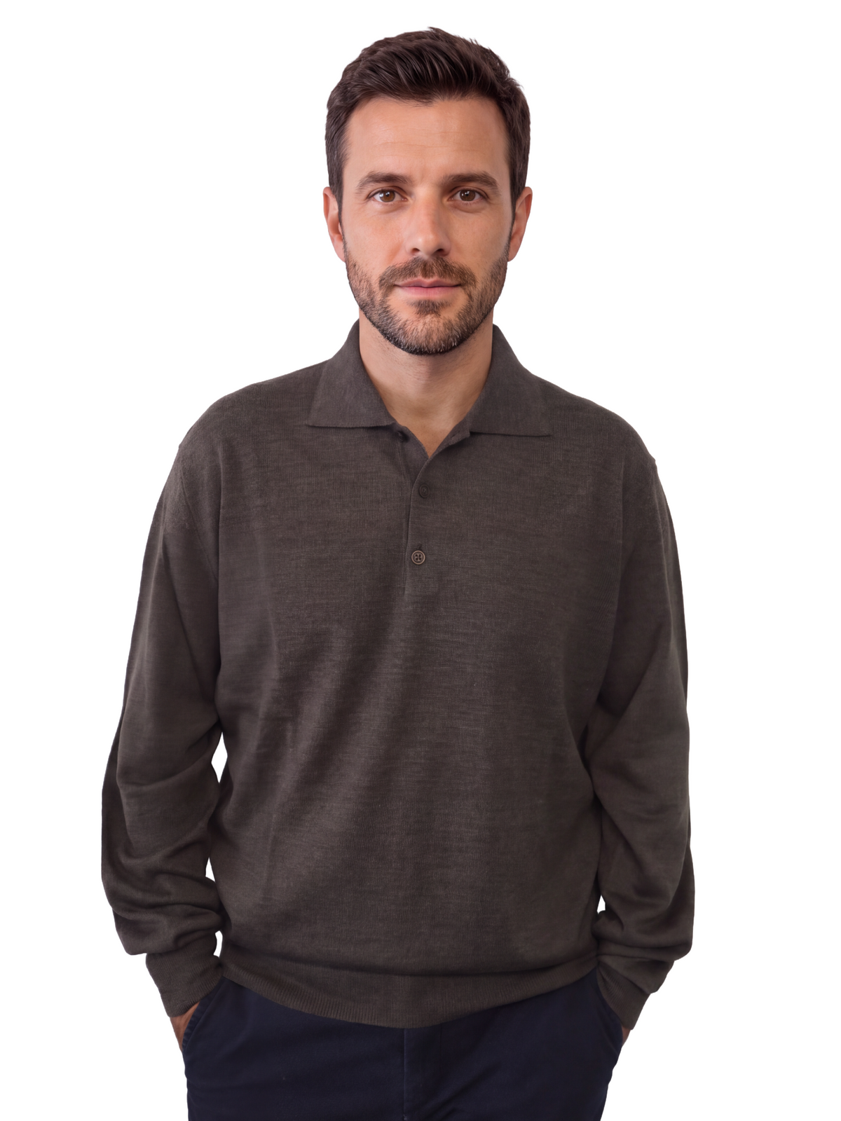 Πλεκτό Πουλόβερ Polo – 50% Merino Wool-50%PAC