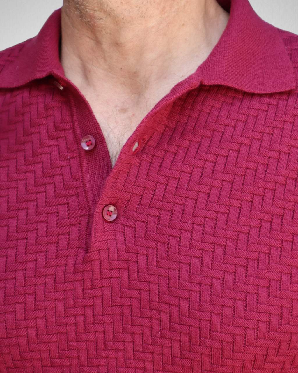 Πόλο Πλεκτό με κοντό μανίκι 100% Cotton -Βατόμουρο