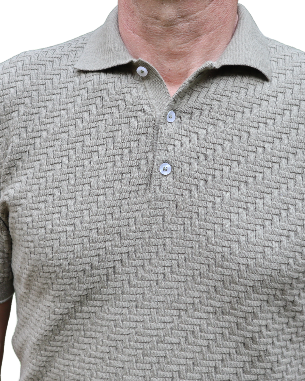 Πόλο Πλεκτό με κοντό μανίκι 100% Cotton -Λαδί