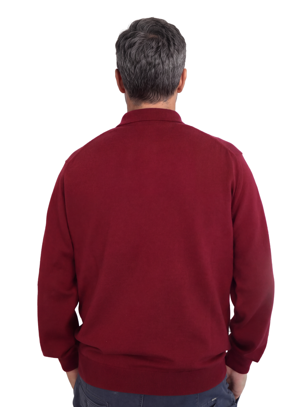 Πλεκτό Πουλόβερ Πόλο 100% Merino Extrafine