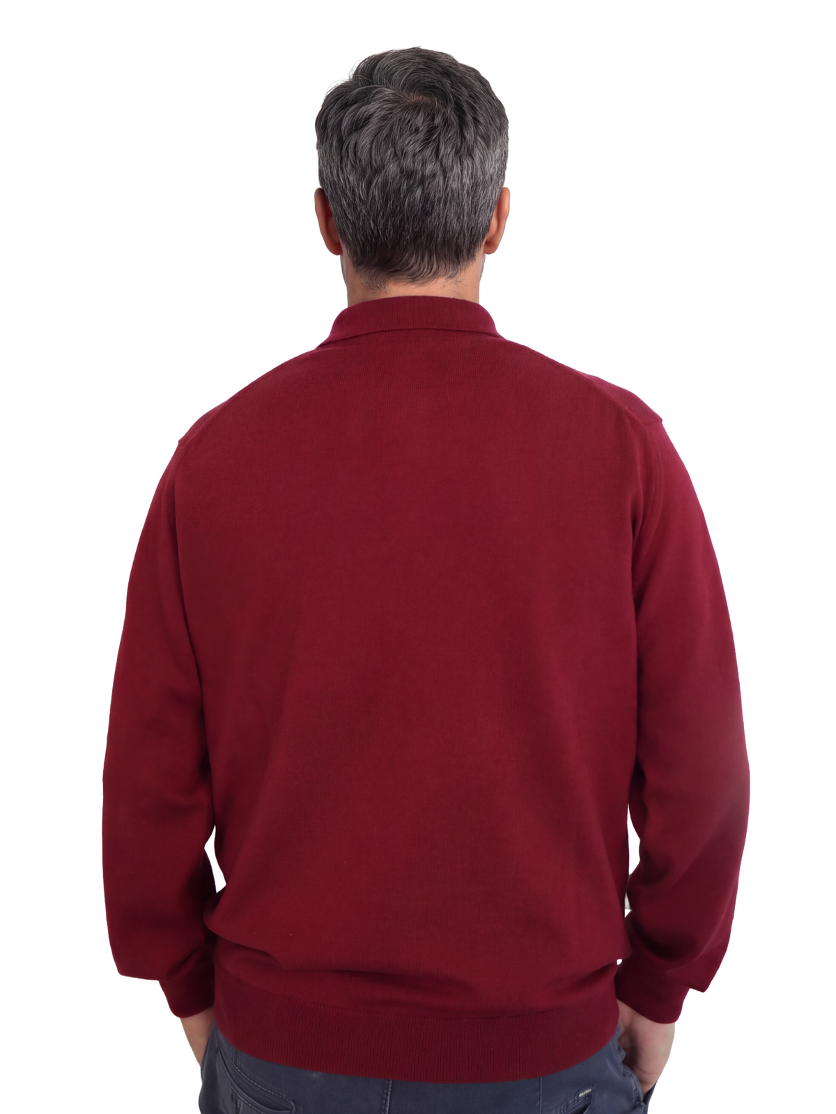 Πλεκτό Πουλόβερ Πόλο 100% Merino Extrafine