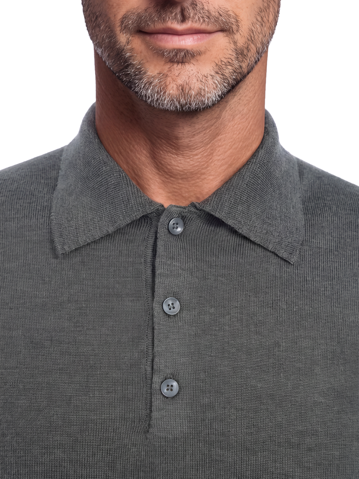 Πλεκτό Πουλόβερ Πόλο 100% Merino Extrafine