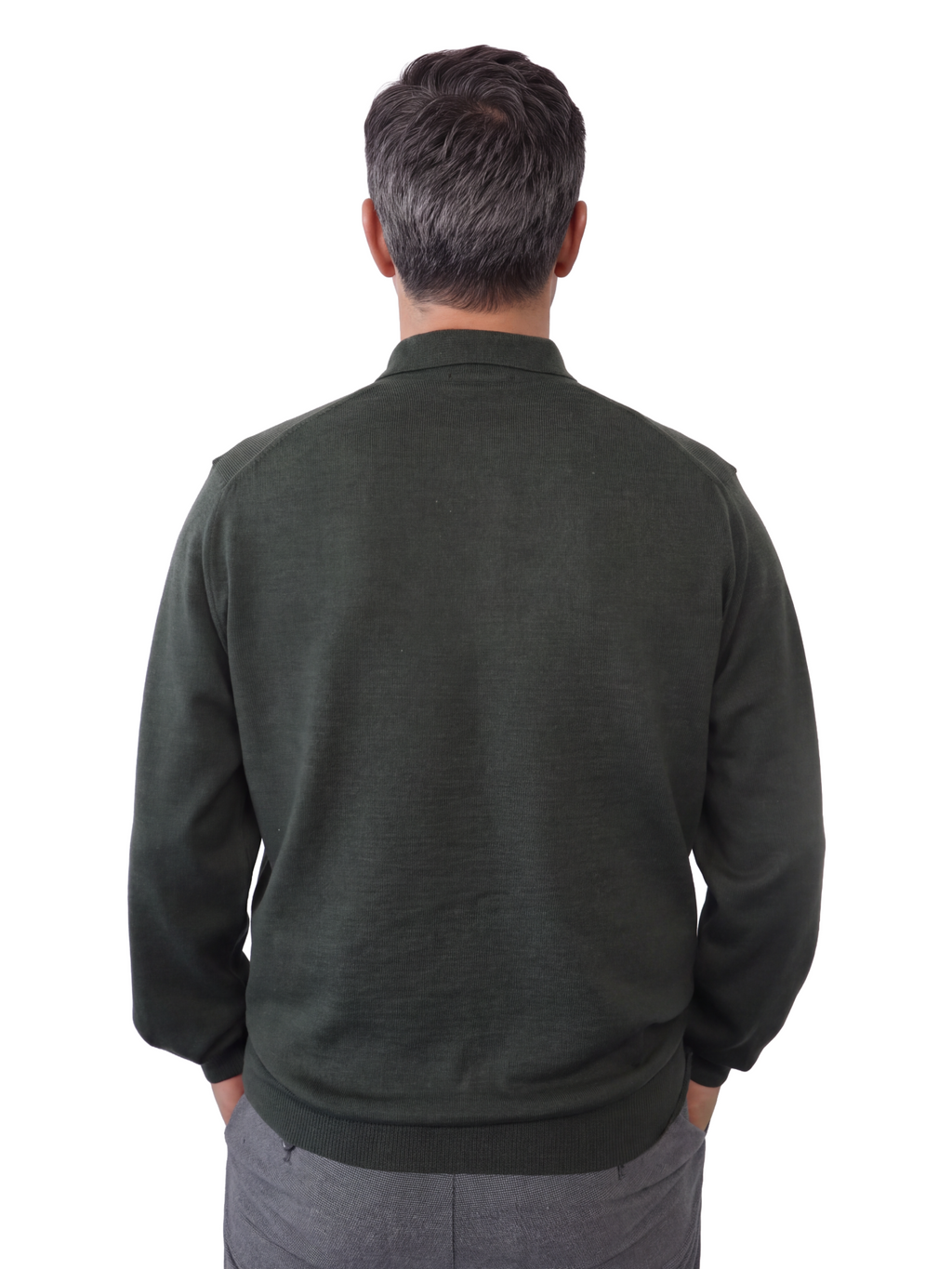 Πλεκτό Πουλόβερ Πόλο 100% Merino Extrafine