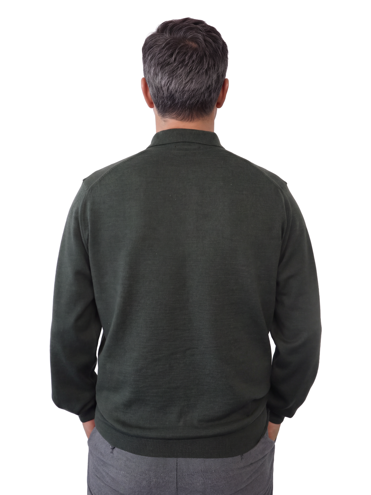 Πλεκτό Πουλόβερ Πόλο 100% Merino Extrafine