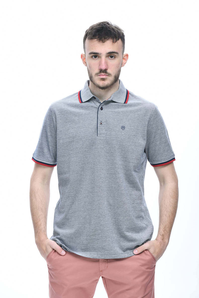 Polo T-Shirt πικέ γκρι