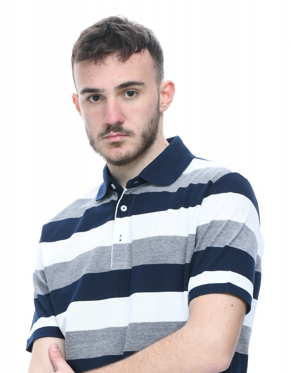 Polo T-shirt με ρίγες